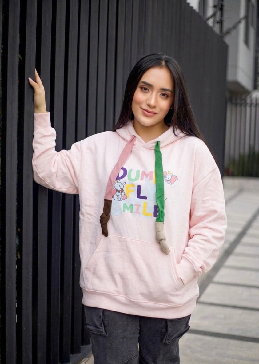 Buso con capota estampado en tela de algodón oversize, talla única