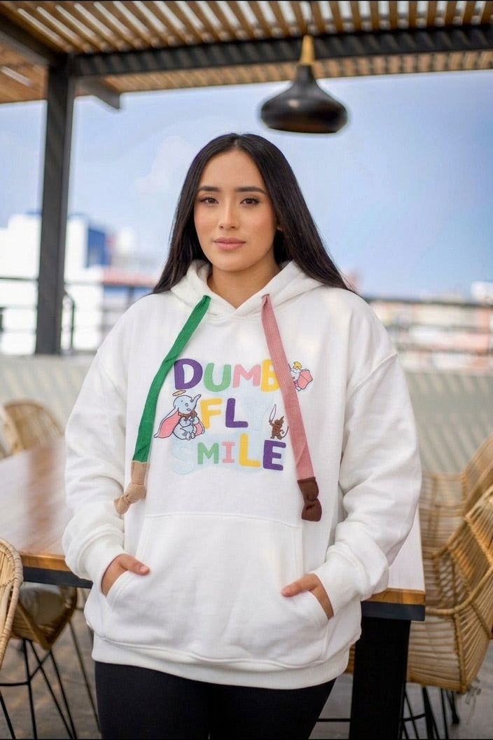 Buso con capota estampado en tela de algodón oversize, talla única